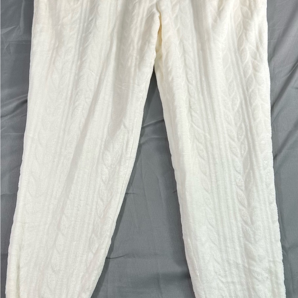 NWT Women's Joyspun Pants XL White Knit Lounge
